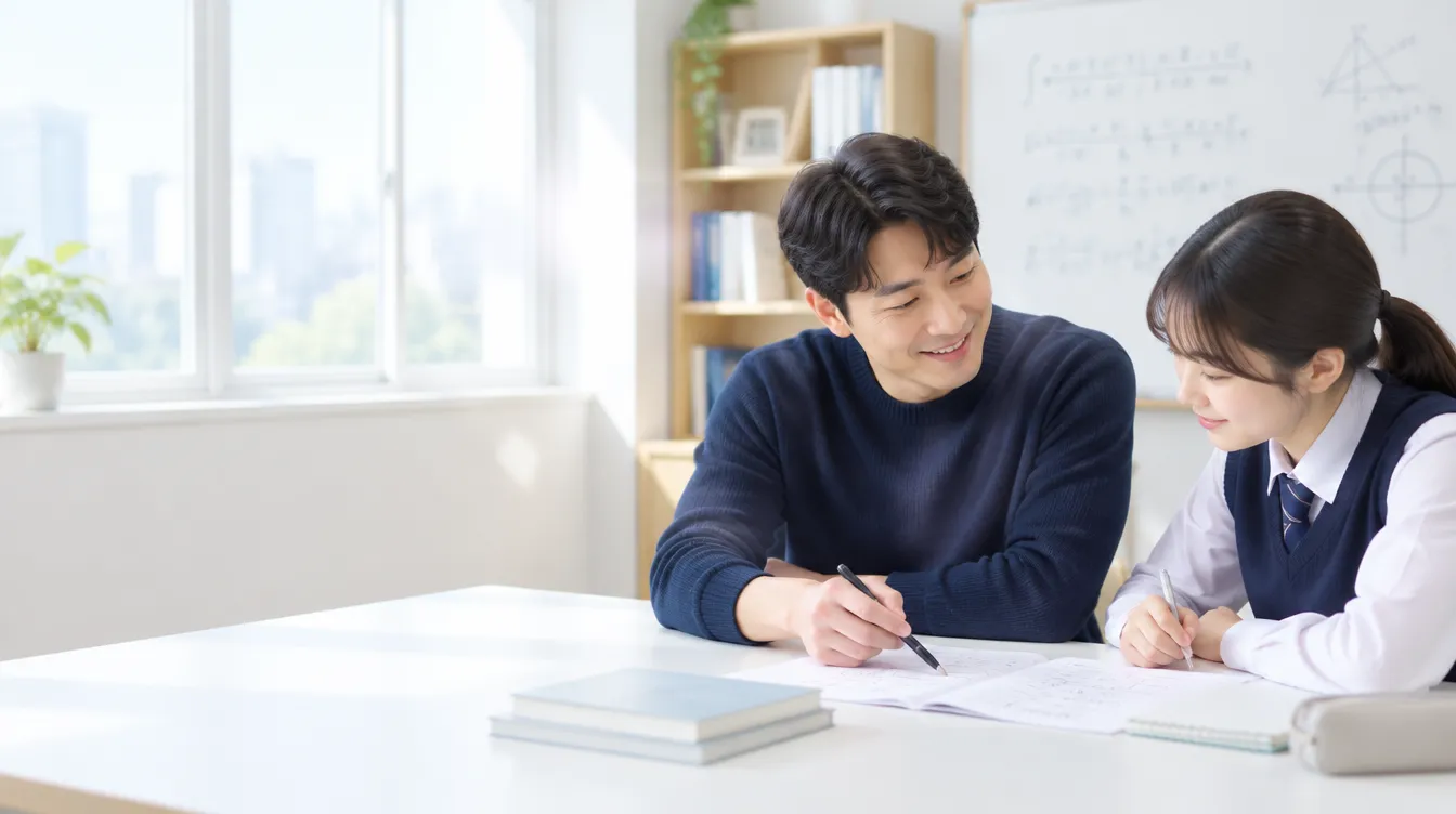 1:1로 수학을 설명하는 수업 모습